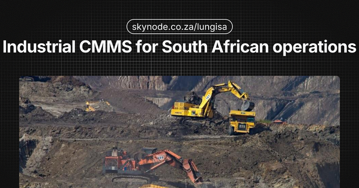 What is CMMS? The Complete Guide for South African Operations